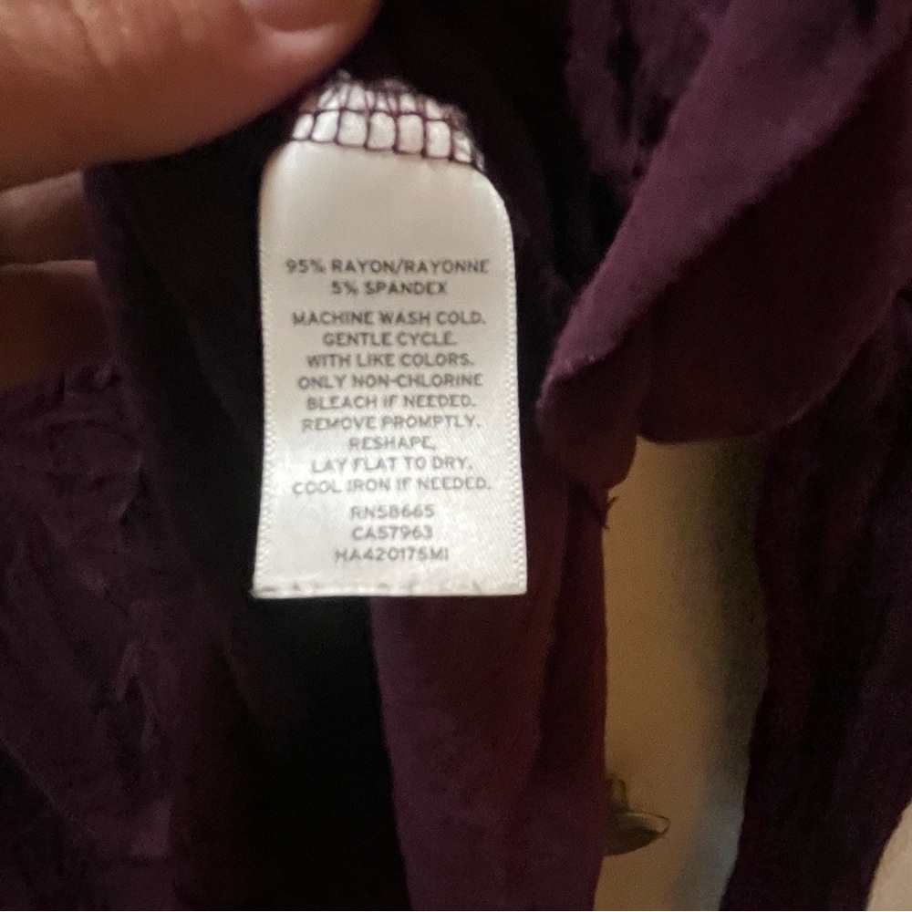 Halogen Purple Relaxed Long Sleeve Tee - Picture 4 of 5